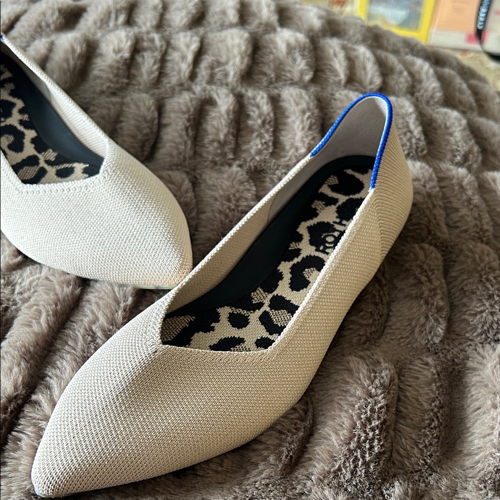 Rothy's Ivory and Cobalt Women's Loafers - Picture 3 of 3